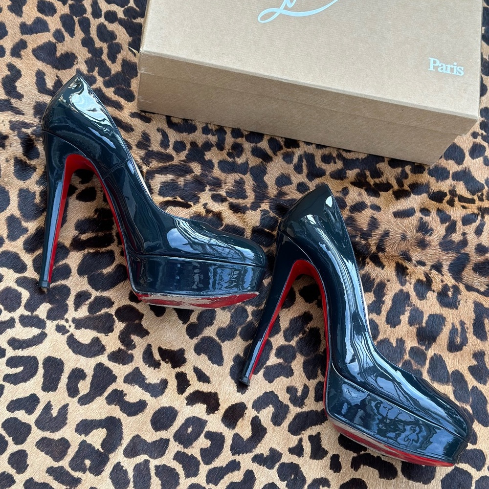 Christian Louboutin BIANCA BLACK HEELS 38.5 - Picture 8 of 13